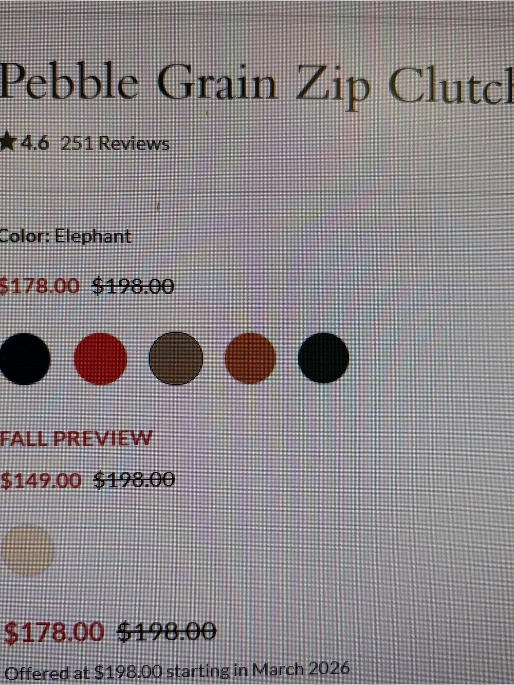 Dooney & Bourke Pebble Grain Zip Clutch